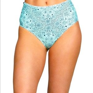 Anne Cole Studio High Waist Bikini Bottom Mykonos Medallion Size Small NWT